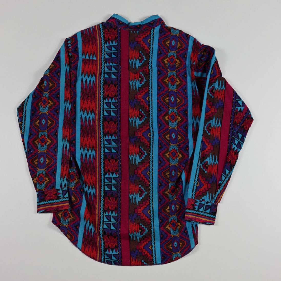 Wrangler Cowboy Cut Aztec Print Regular Fit Long Sleeve Western Shirt Size L