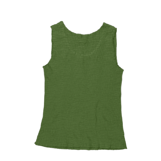 Avenue Green Textured Sleeveless Stretch Top, Size 14/16, Lightweight Comfortable Tank