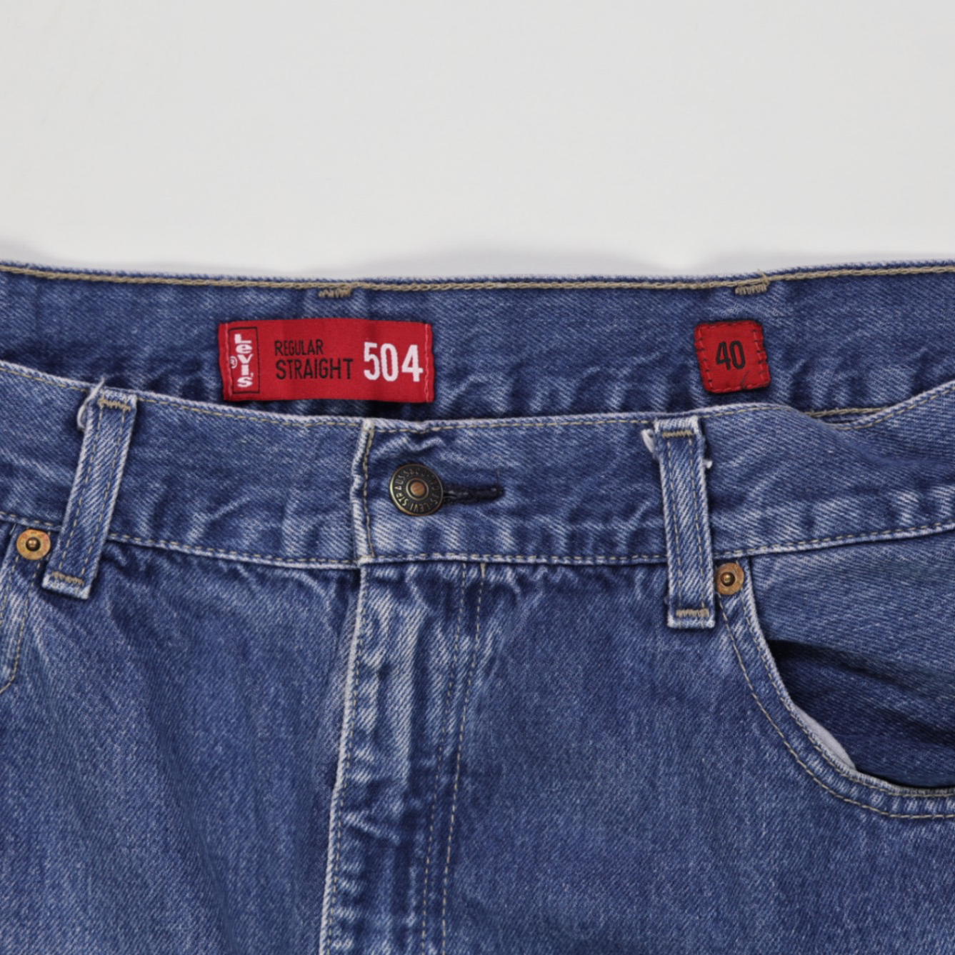 Levi's 504 Men's Straight Fit Blue Denim Jeans W40 L32 Classic Style