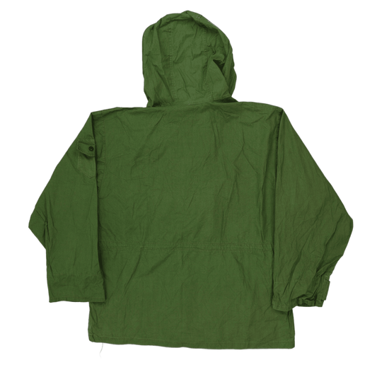 Vintage Nippin Mountain Ski Wear Green Pullover Hooded Anorak with Large Front Pocket - Outdoor Windbreaker for Unisex