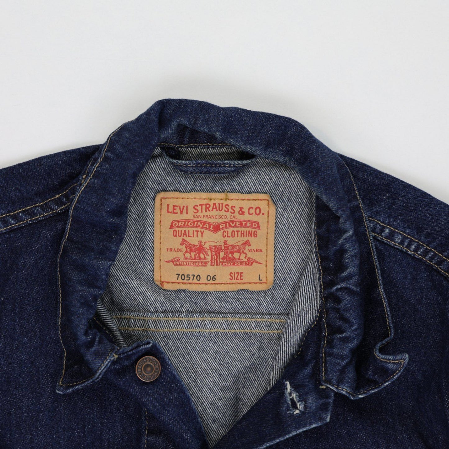 Levi's Vintage 70570 Denim Trucker Jacket Blue Large Cotton