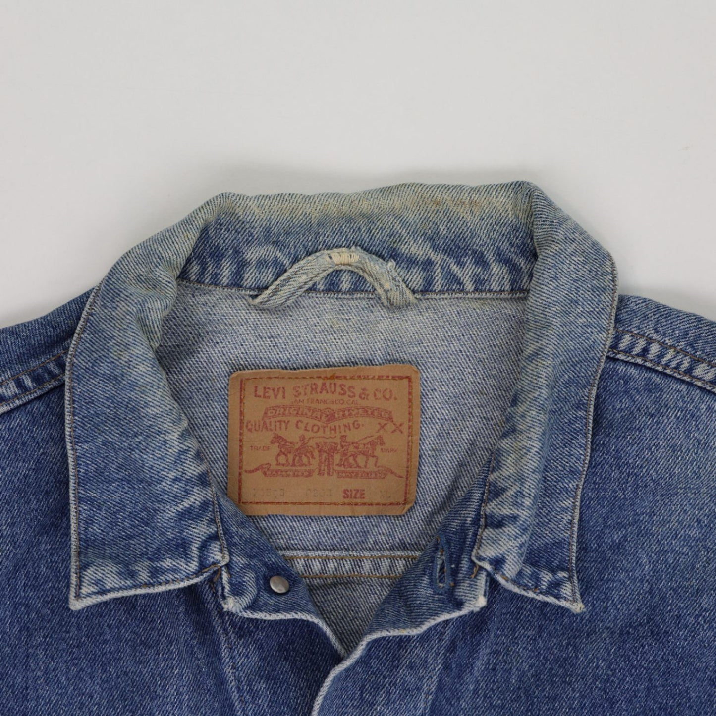 Levi's Vintage Stonewash Blue Denim Trucker Jacket XL Cotton