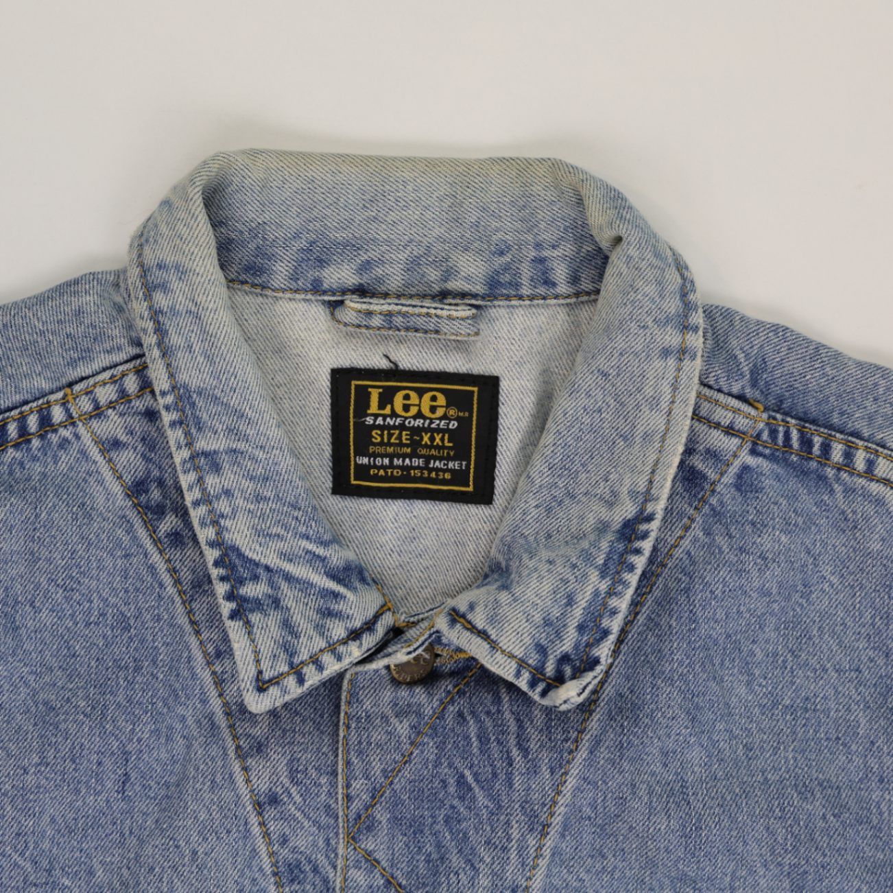 Lee Vintage Denim Jacket Light Blue XXL 100 Percent Cotton Unisex
