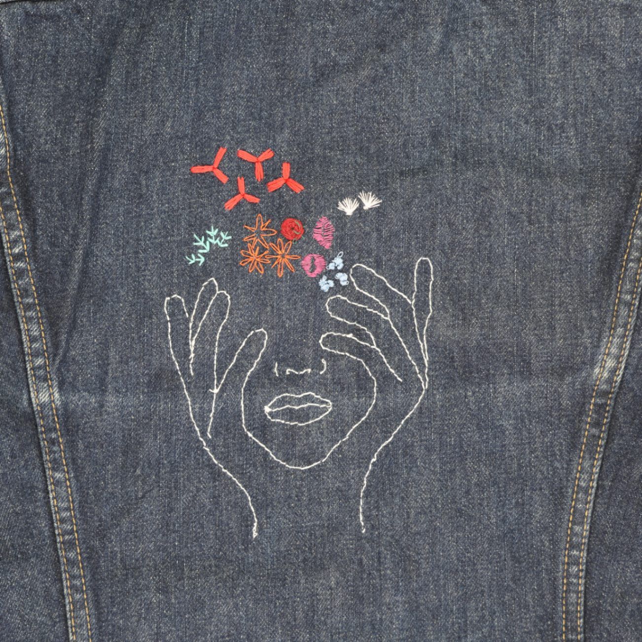 Levi's 70500 Vintage Embroidered Denim Jacket Mid Blue Medium Cotton Unisex