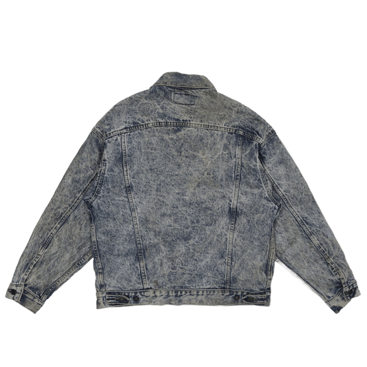 Levi's Vintage Acid Wash Denim Jacket Blue Unisex Size L Cotton