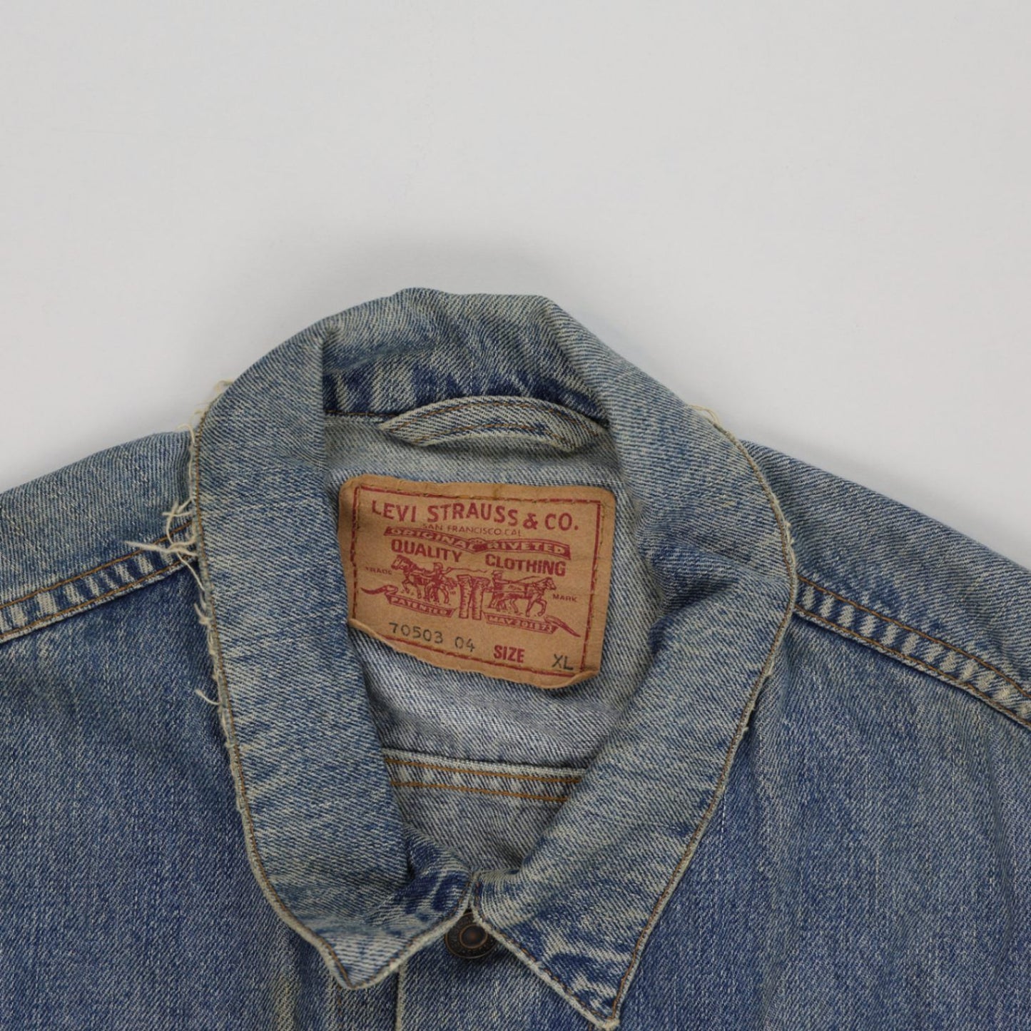 Levi's Vintage Denim Trucker Jacket Blue XL Cotton