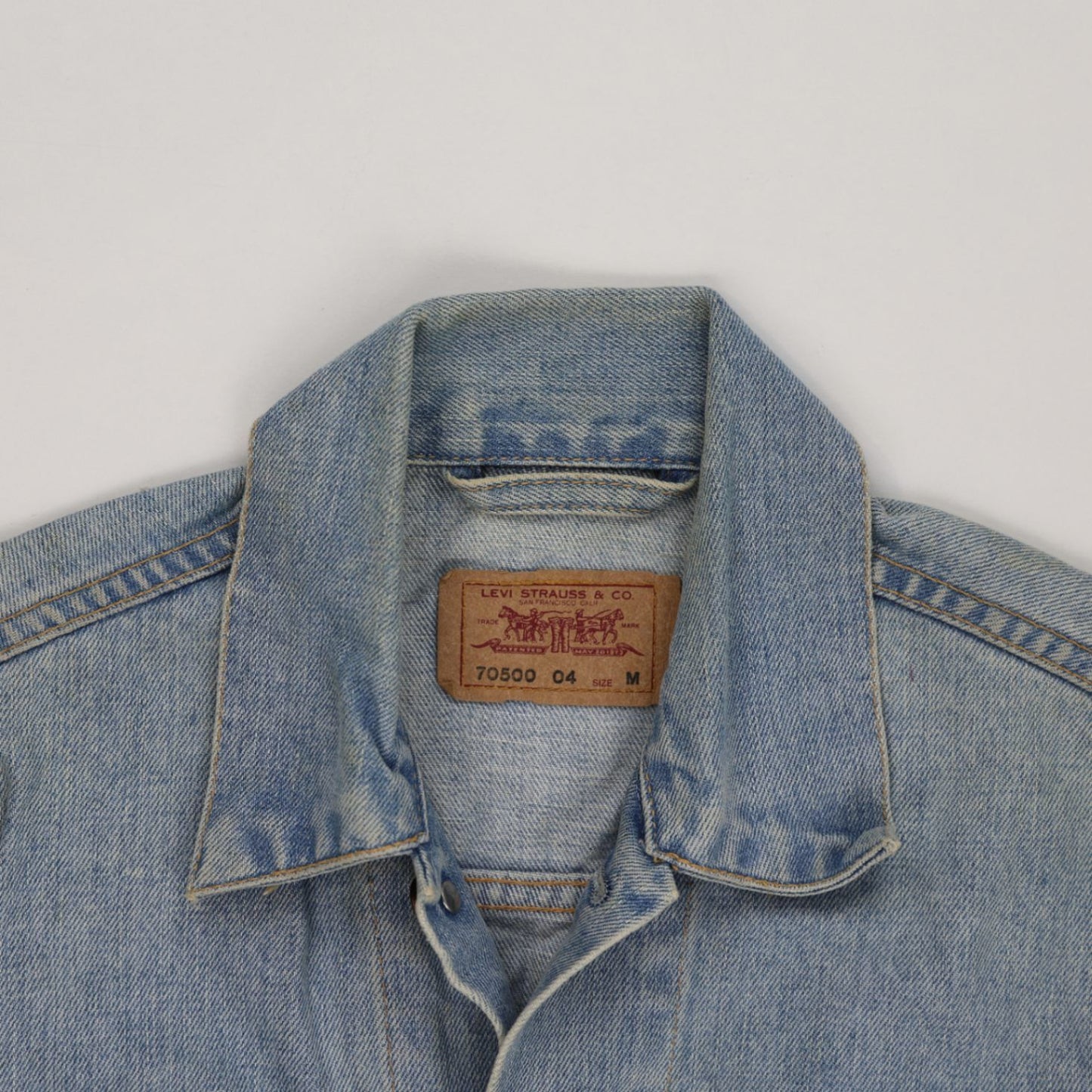Levi's 70500 Vintage Light Blue Denim Trucker Jacket Medium Cotton