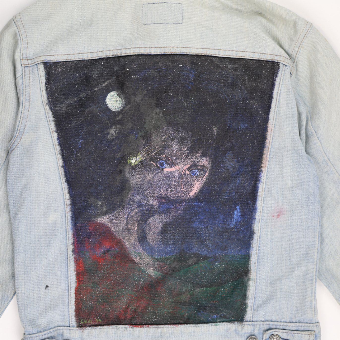 Levi's Vintage Light Blue Denim Trucker Jacket Unisex Size M Cotton