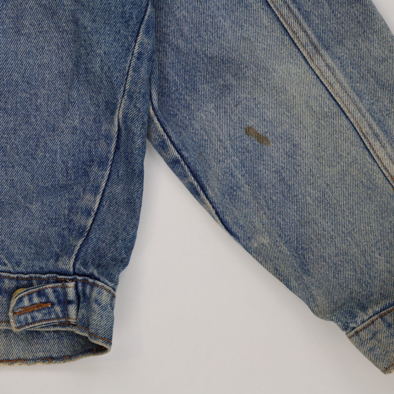 Lee Vintage Faded Blue Denim Jacket Unisex Large 100 Percent Cotton Collared