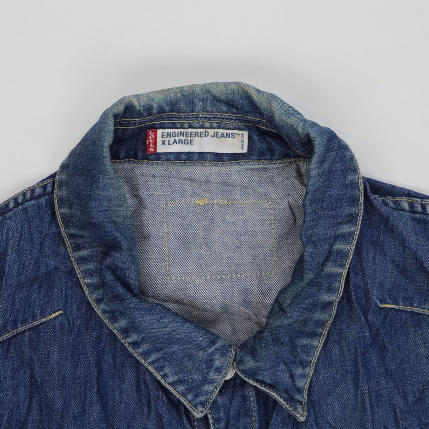 Levi's Engineered Jeans Vintage Denim Jacket Blue X Large 100% Cotton Collared