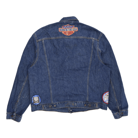 Conan Vintage Harley Davidson Patched Denim Jacket Blue XXL Cotton