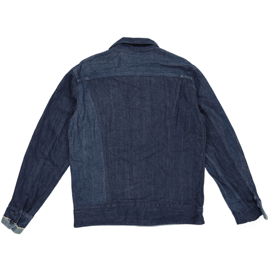 Redicoop Patchwork Denim Jacket Indigo Blue Large Cotton Denim