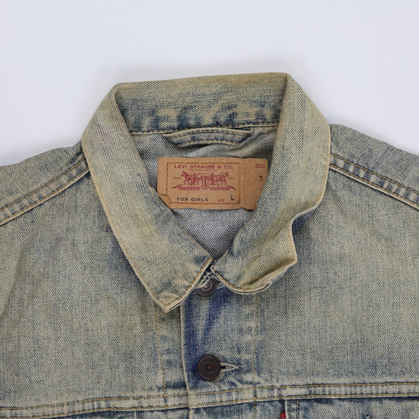 Levi's Vintage Blue Denim Trucker Jacket Women's Large Cotton