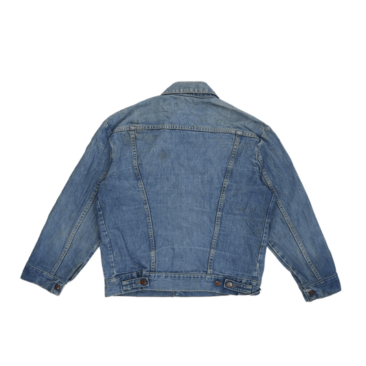 Wrangler Vintage Blue Denim Western Jacket for Men Medium Cotton