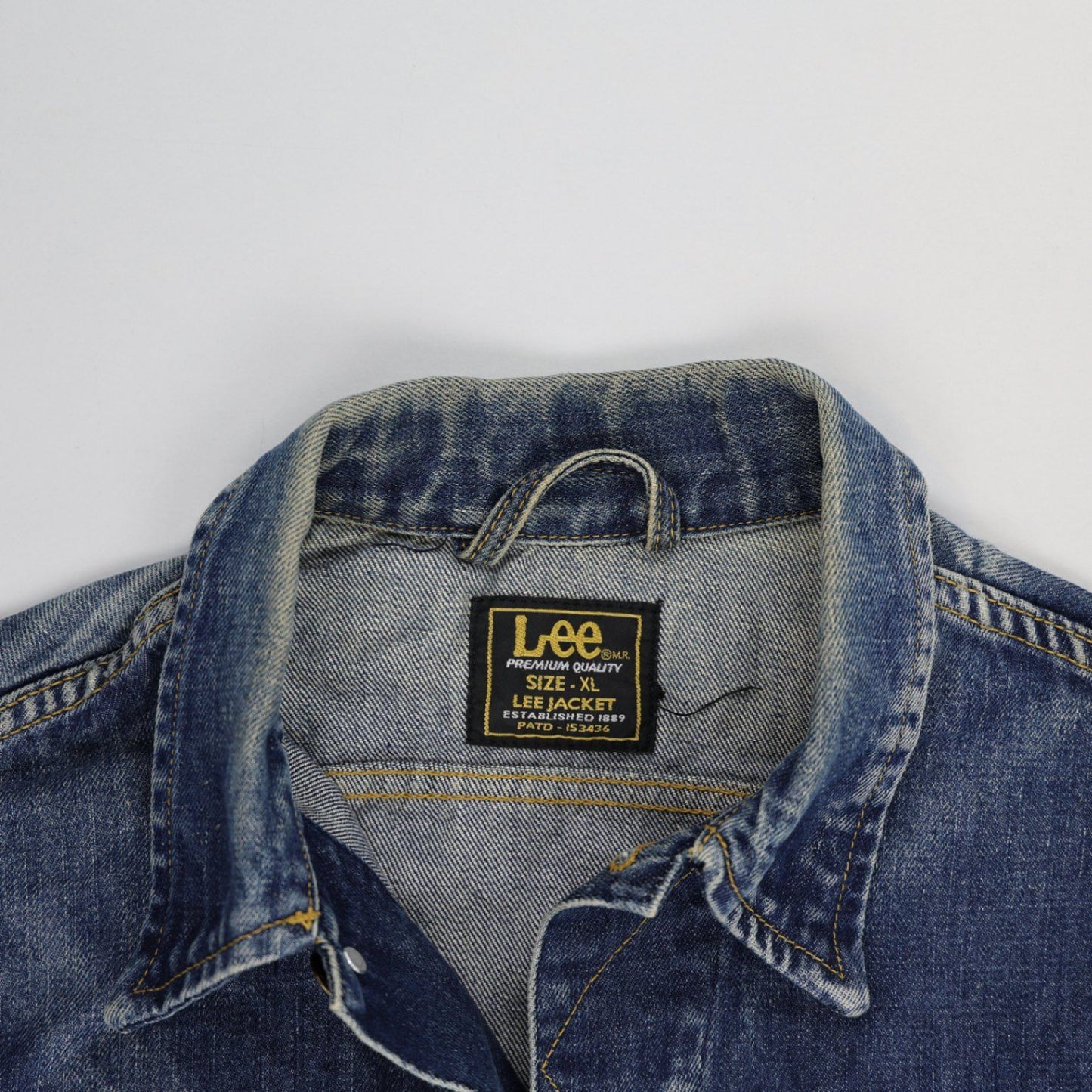 Lee Vintage Blue Denim Jacket XL Cotton Collared