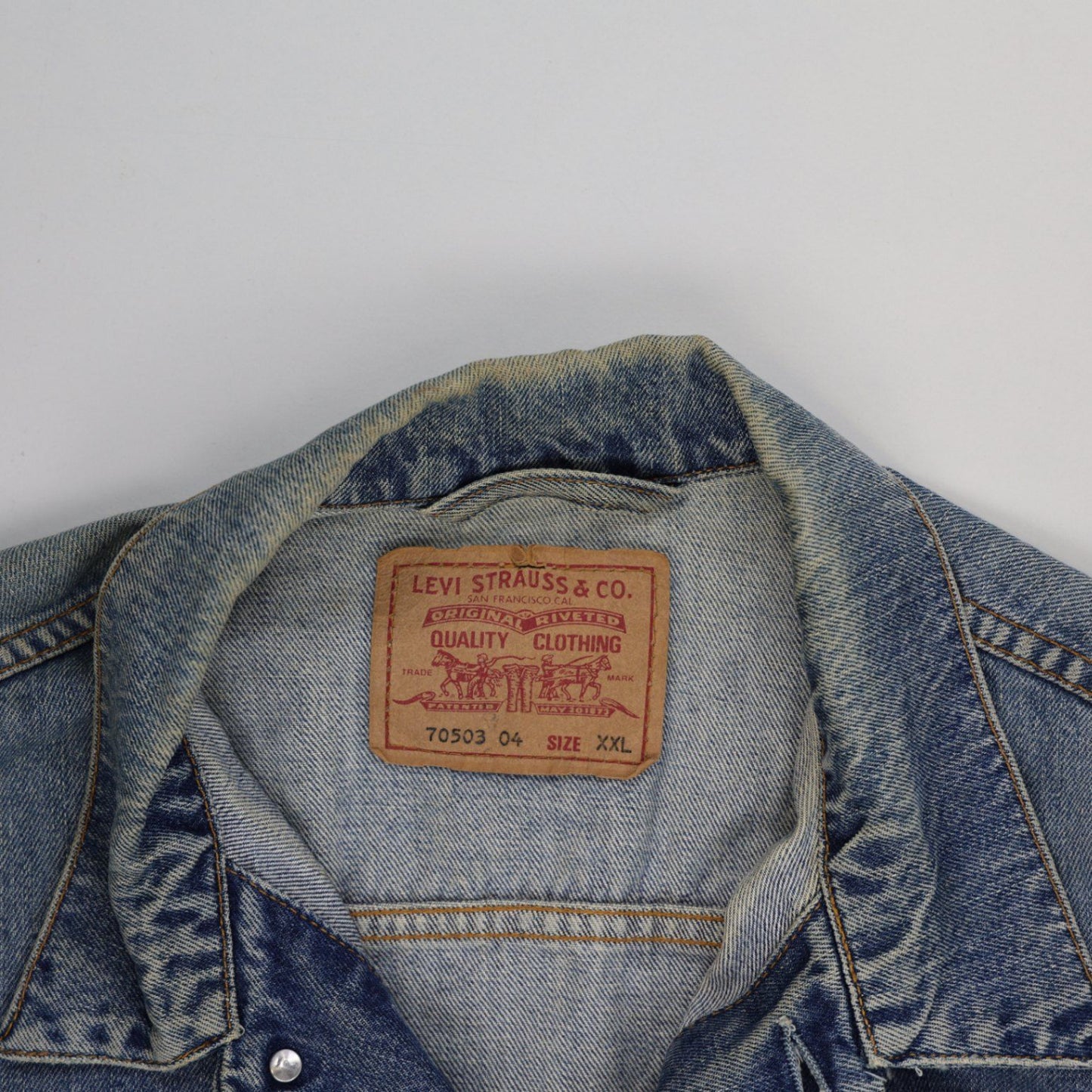 Levi's Vintage Denim Trucker Jacket Blue XXL Cotton