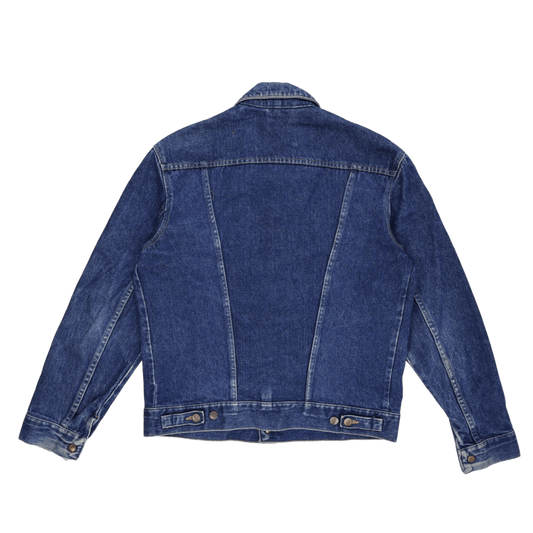Wrangler Vintage Blue Denim Jacket Large Cotton Collared