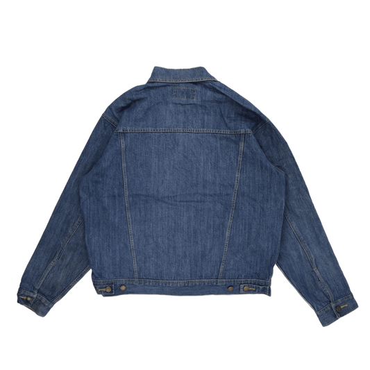 Wrangler Vintage Blue Denim Jacket Men's Large 100% Cotton Collared