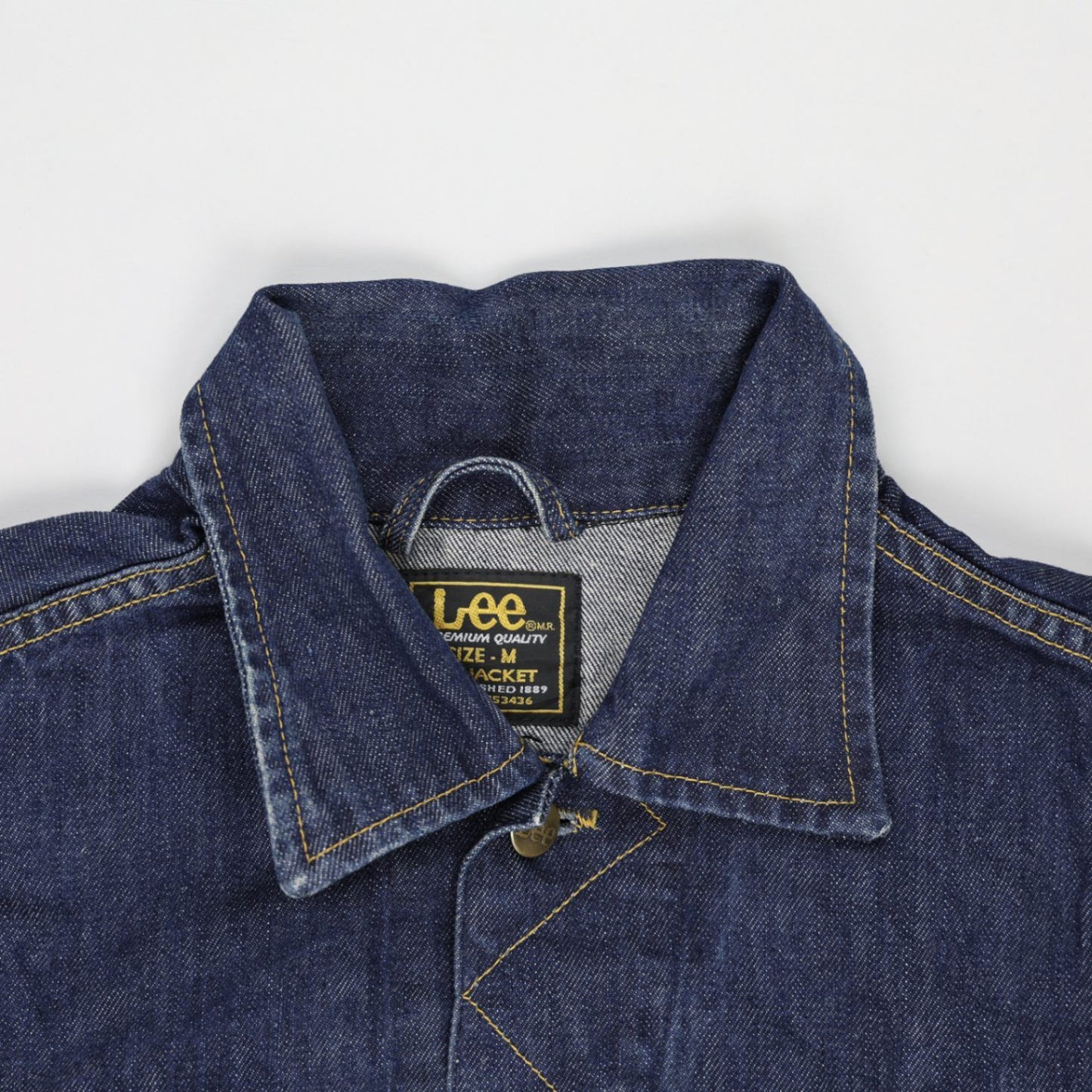 Lee Men's Denim Jacket Medium Blue Cotton Denim Size Medium Vintage