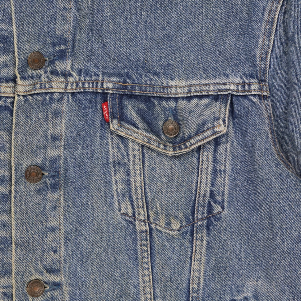 Levi's Vintage Blue Denim Trucker Jacket XL 100% Cotton Collared