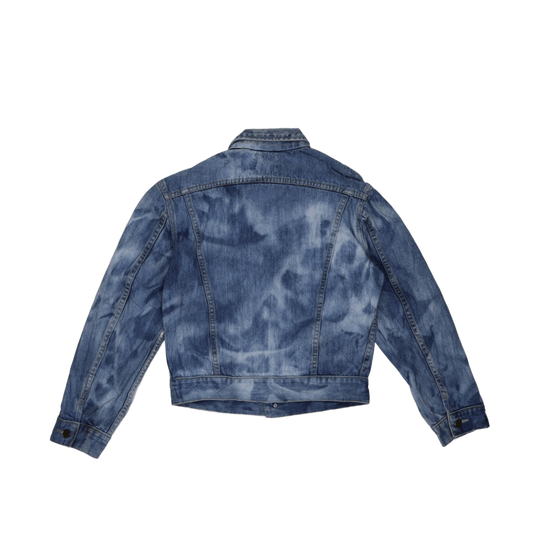 Lee Vintage Bleached Denim Jacket Blue Large 100 Percent Cotton