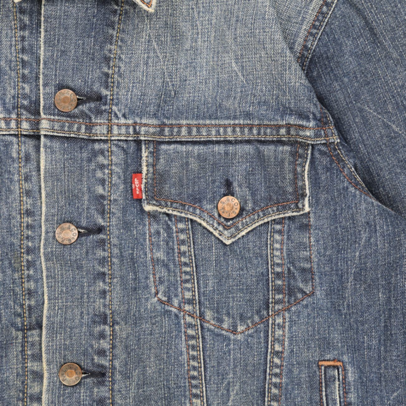 Levi's Slim Trucker Jacket Men's Vintage Blue Medium 100% Cotton