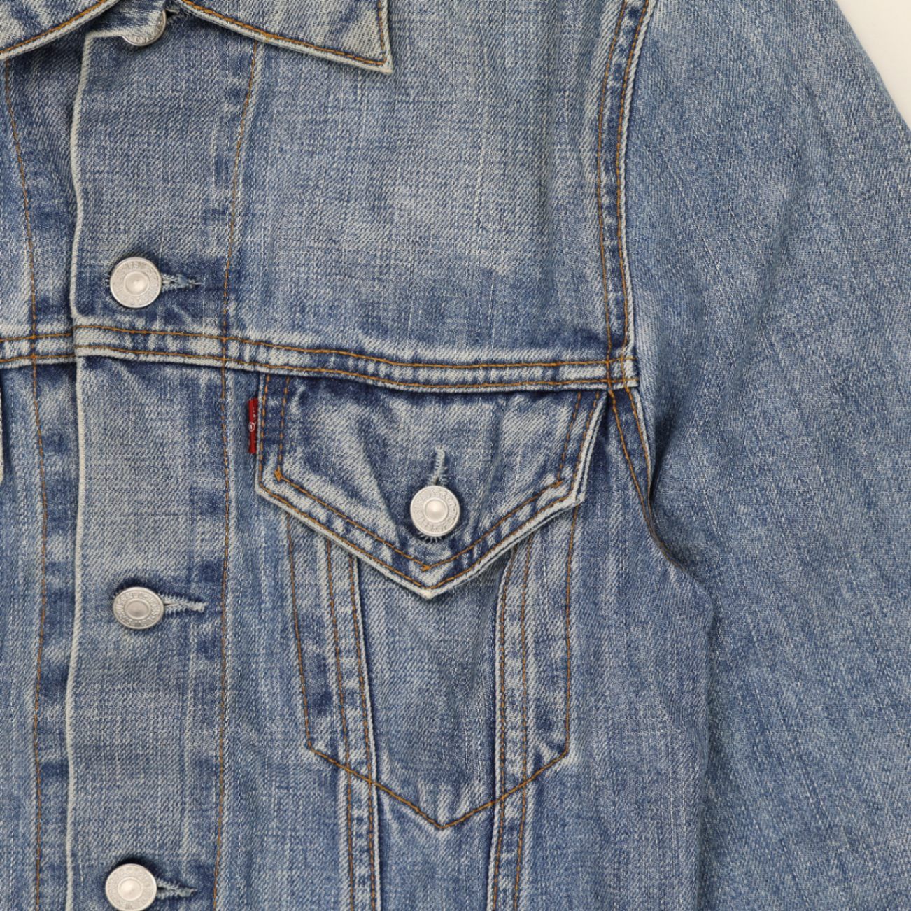 Levi's Vintage 70500 Trucker Jacket Indigo Blue Size Small 100% Cotton Unisex