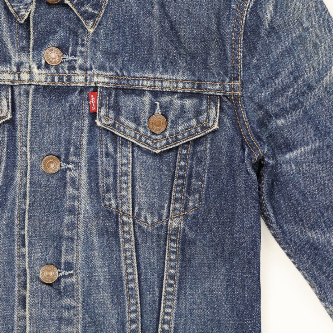 Levi's Vintage Blue Denim Trucker Jacket Size Small Cotton