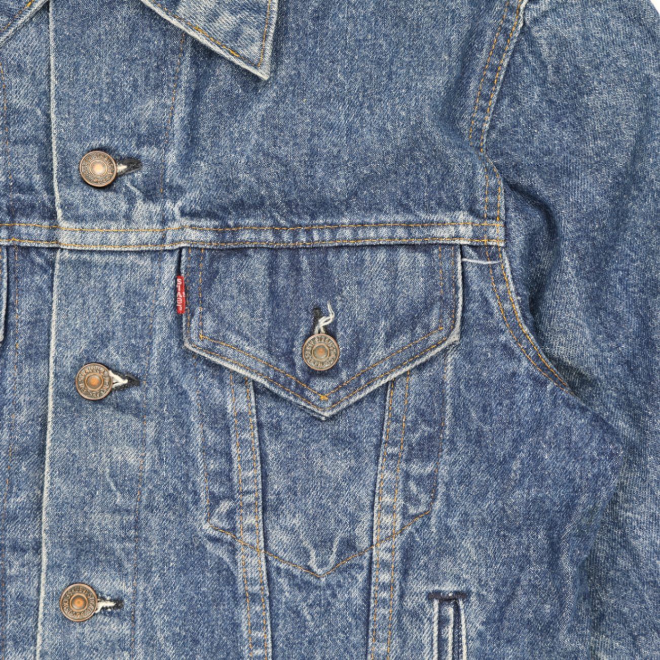 Levi's Vintage 70506 Blue Denim Jacket Small 100% Cotton Unisex Collared