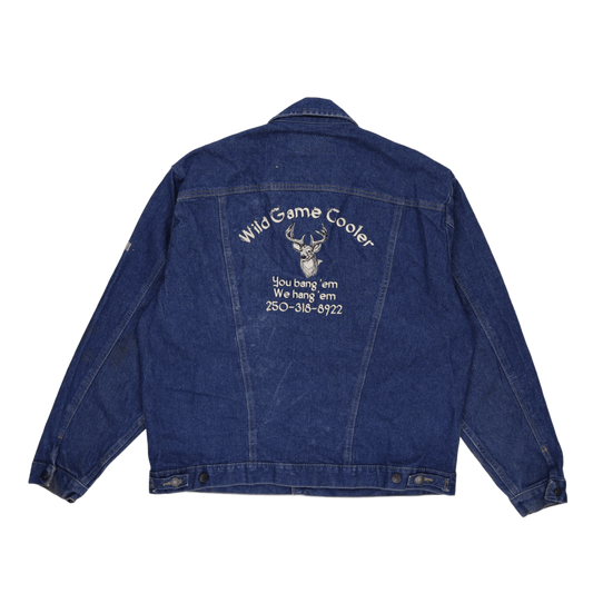 Wrangler XL Vintage Western Denim Jacket Blue 100% Cotton Collared