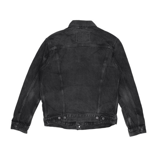 Levi's Black Denim Trucker Jacket Men's Size M Vintage Cotton