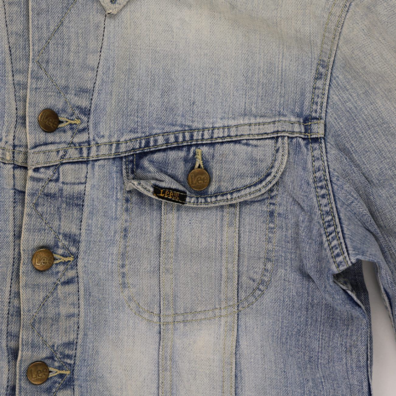 Lee Vintage Blue Denim Trucker Jacket Medium Cotton Size M