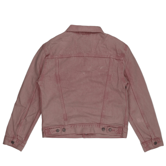 Levi's Pink Denim Jacket Women's Small Cotton Collared Trucker Style