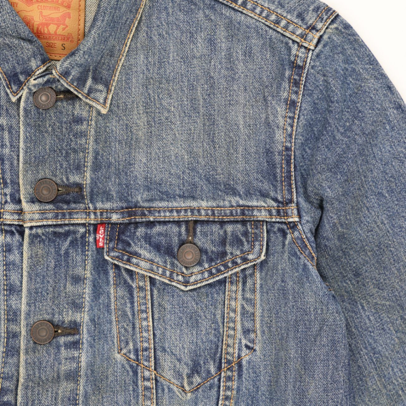 Levi's Strauss & Co Men's Denim Trucker Jacket Blue Small Cotton