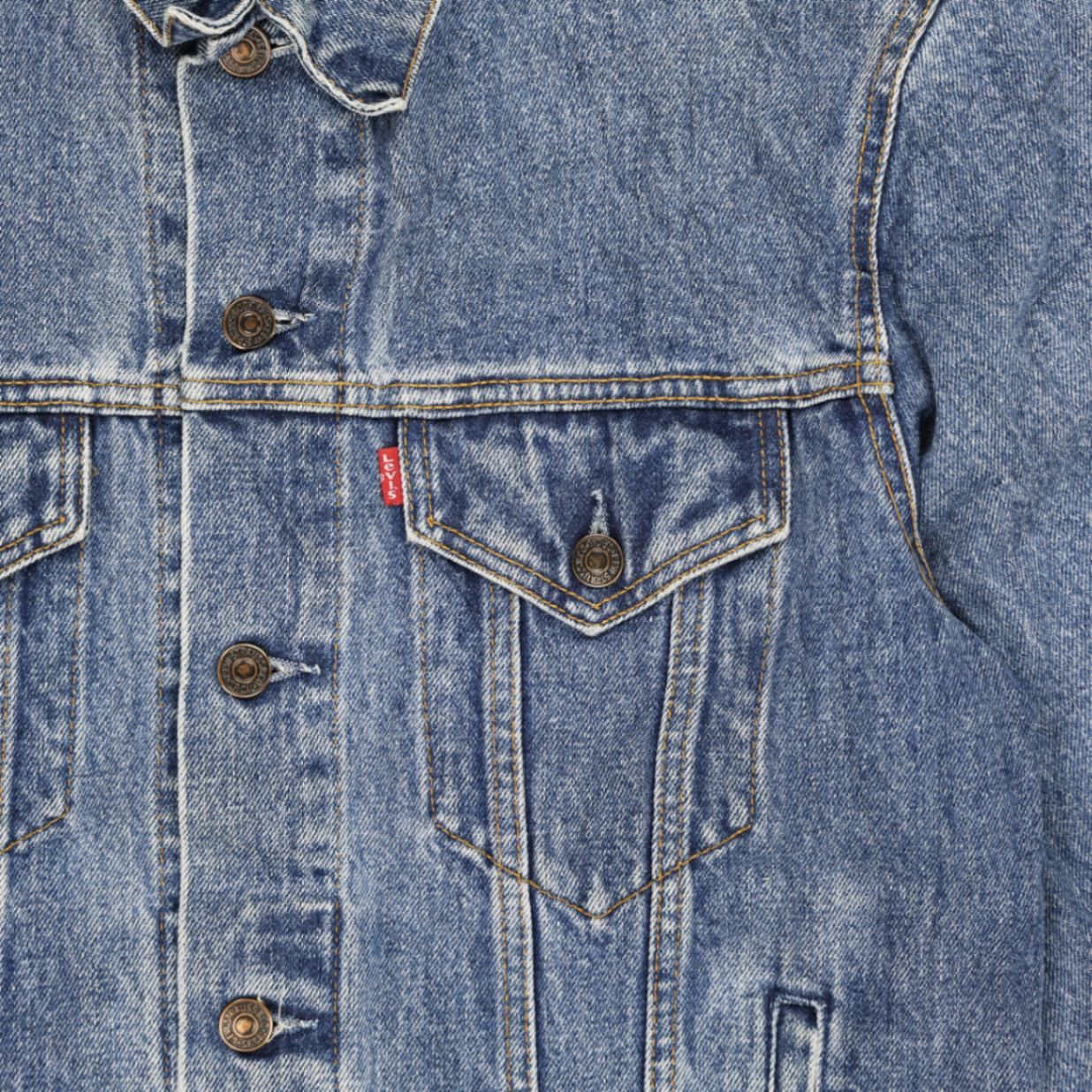 Levi's Vintage Blue Denim Trucker Jacket Size M 100% Cotton