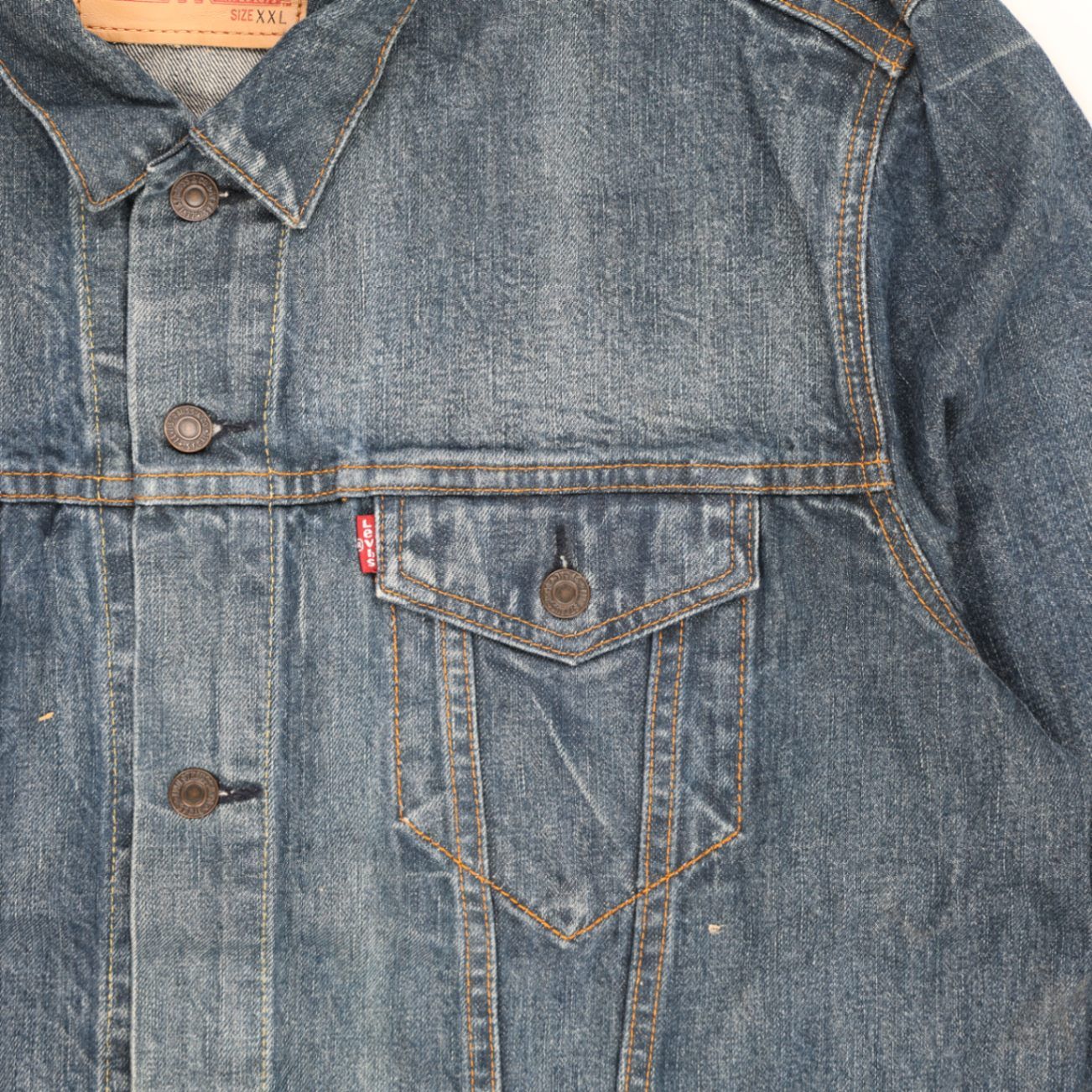Levi's Vintage Denim Trucker Jacket Blue XXL 100% Cotton