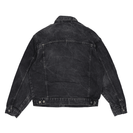 Lee Vintage Black Denim Jacket Large Cotton Denim Collared