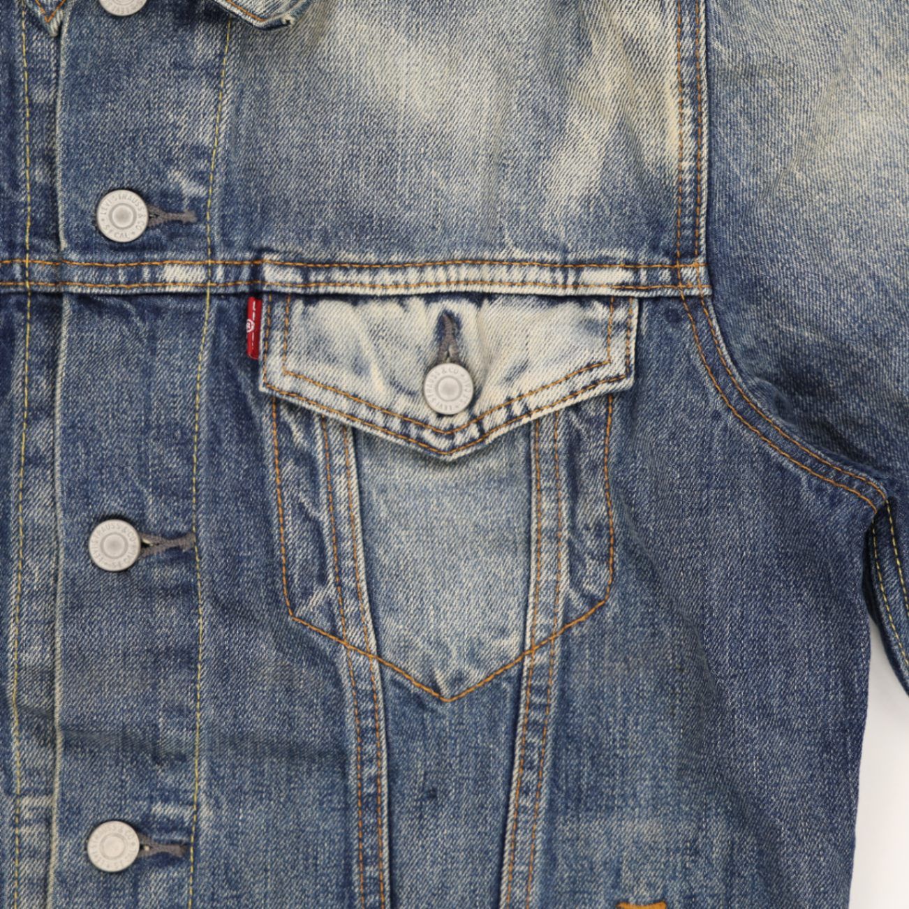 Levi's Denim Trucker Jacket Blue Medium 100 Percent Cotton Vintage