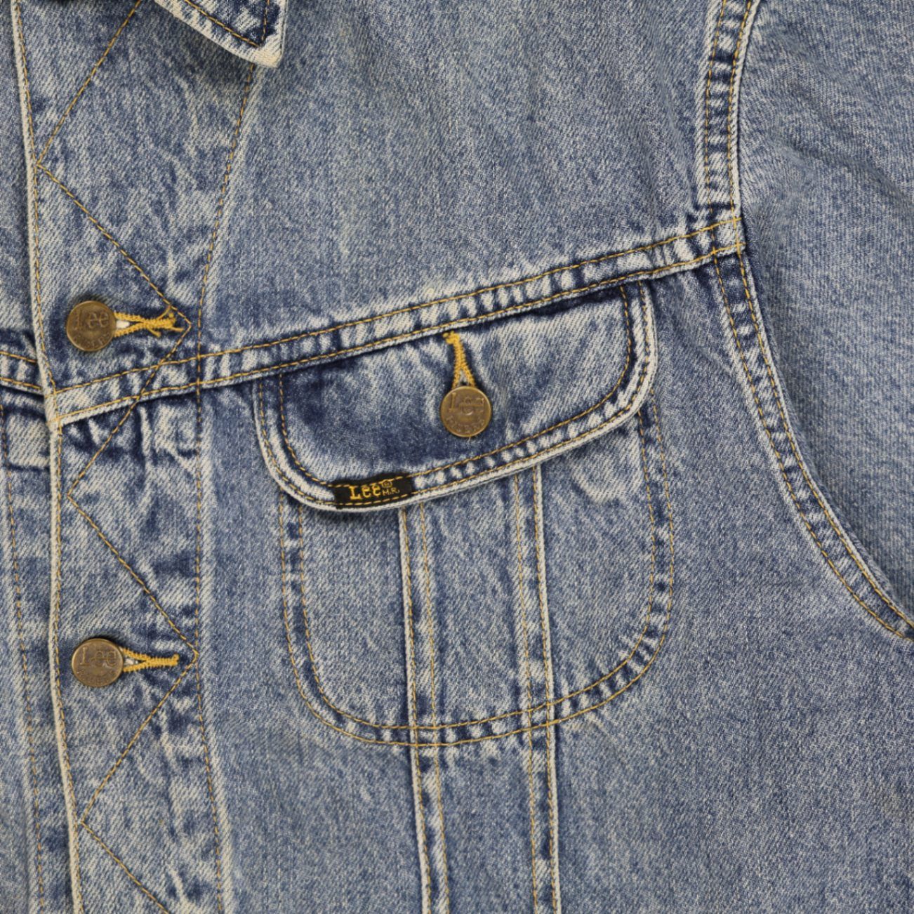 Lee Vintage Denim Jacket Blue Large Cotton Denim