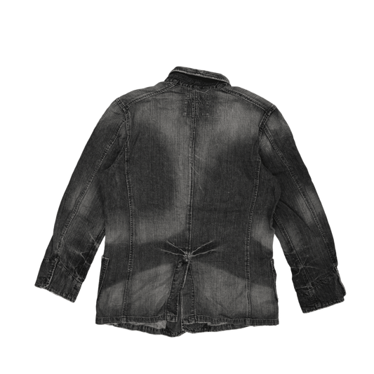 Levi's Redloop Vintage Black Denim Blazer Jacket Size Large 100% Cotton