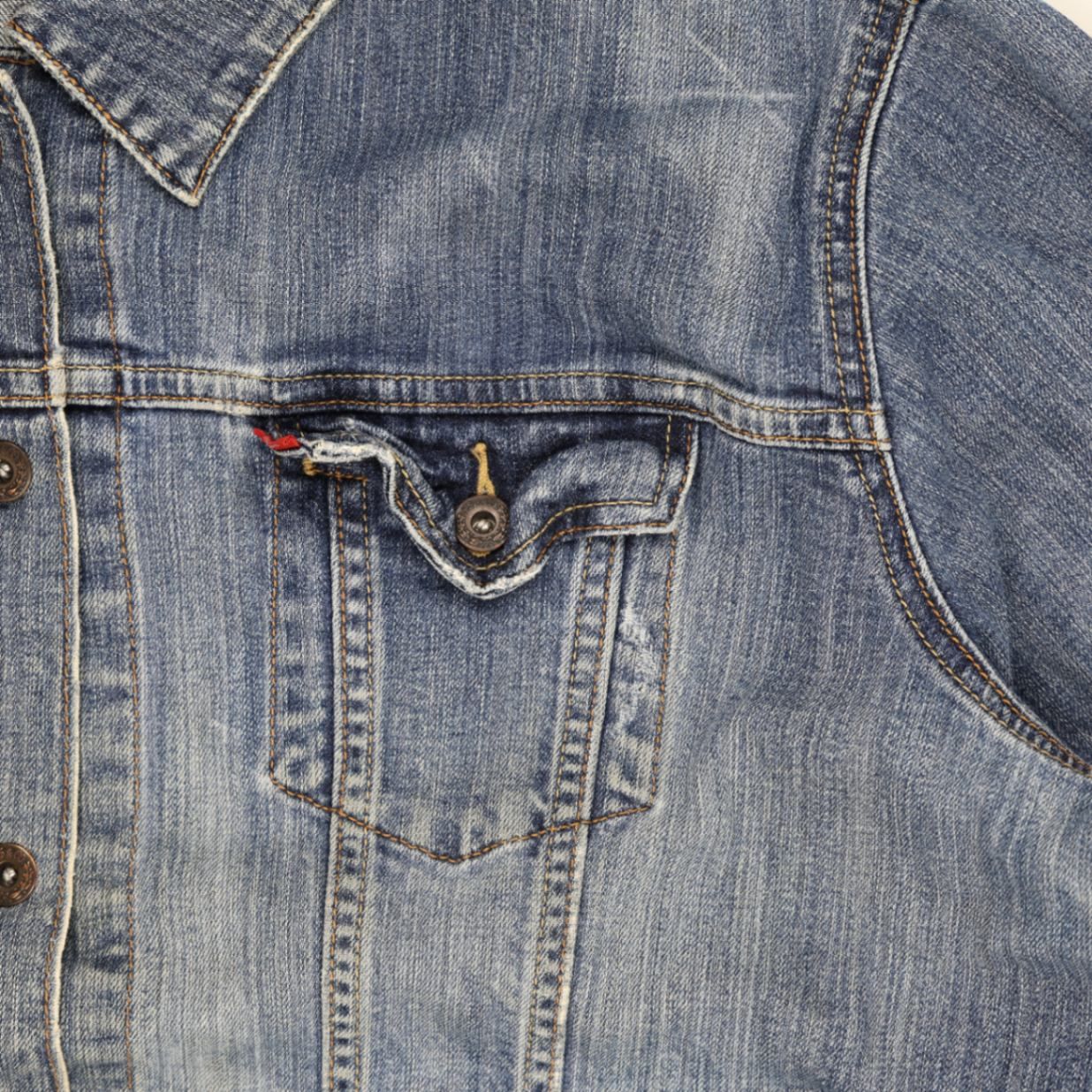 Levi's Blue Denim Trucker Jacket Size XL Vintage 99 Cotton 1 Elastane