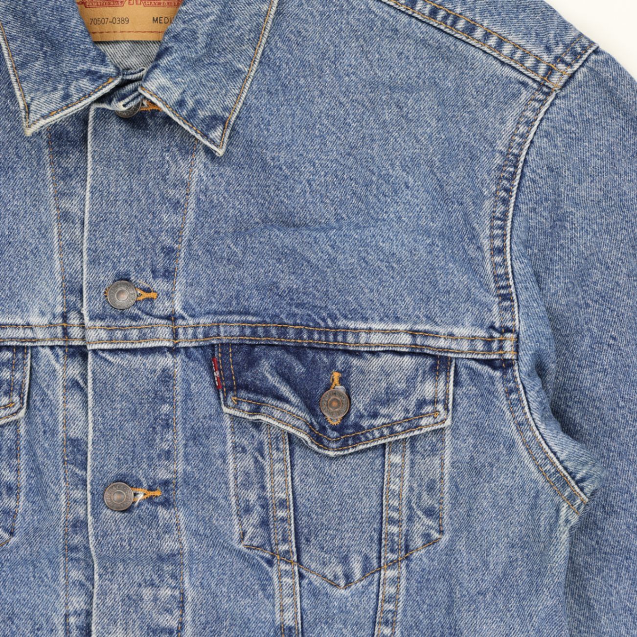 Levi's 70507-0389 Blue Denim Trucker Jacket Medium Cotton Vintage