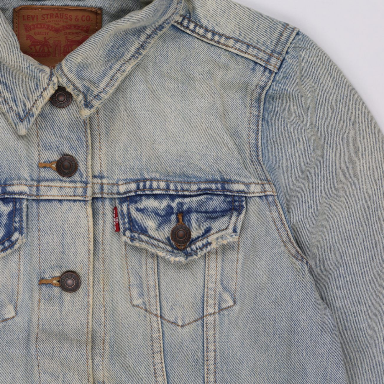 Levi Strauss & Co Denim Trucker Jacket Blue Medium Vintage