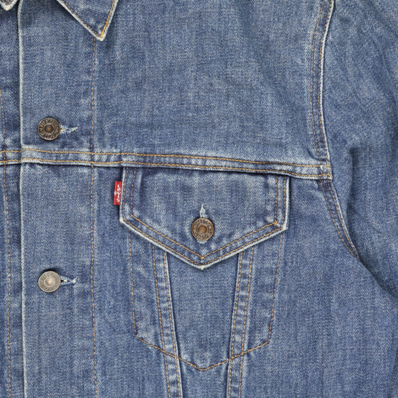 Levi's Vintage 70500 Denim Trucker Jacket Blue XL Cotton Men's