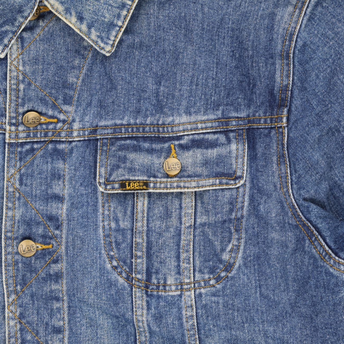 Lee Vintage Classic Blue Denim Jacket Large 100 Cotton Mens