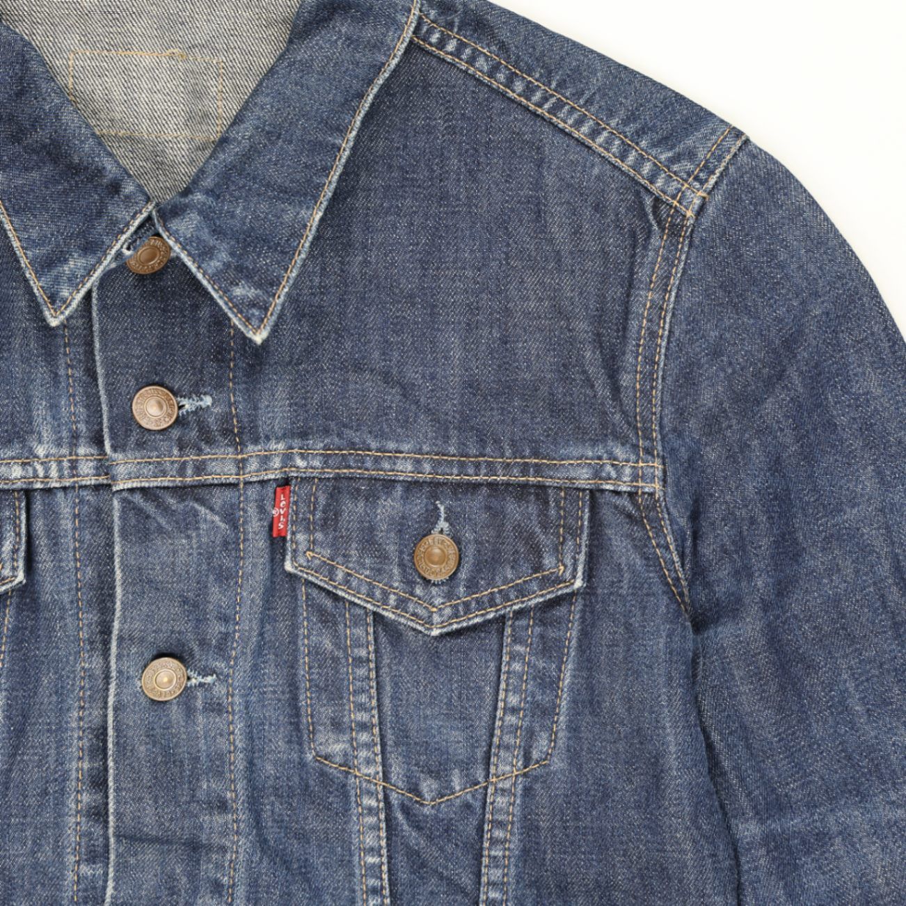 Levi's Vintage Blue Denim Trucker Jacket Men's Medium Cotton