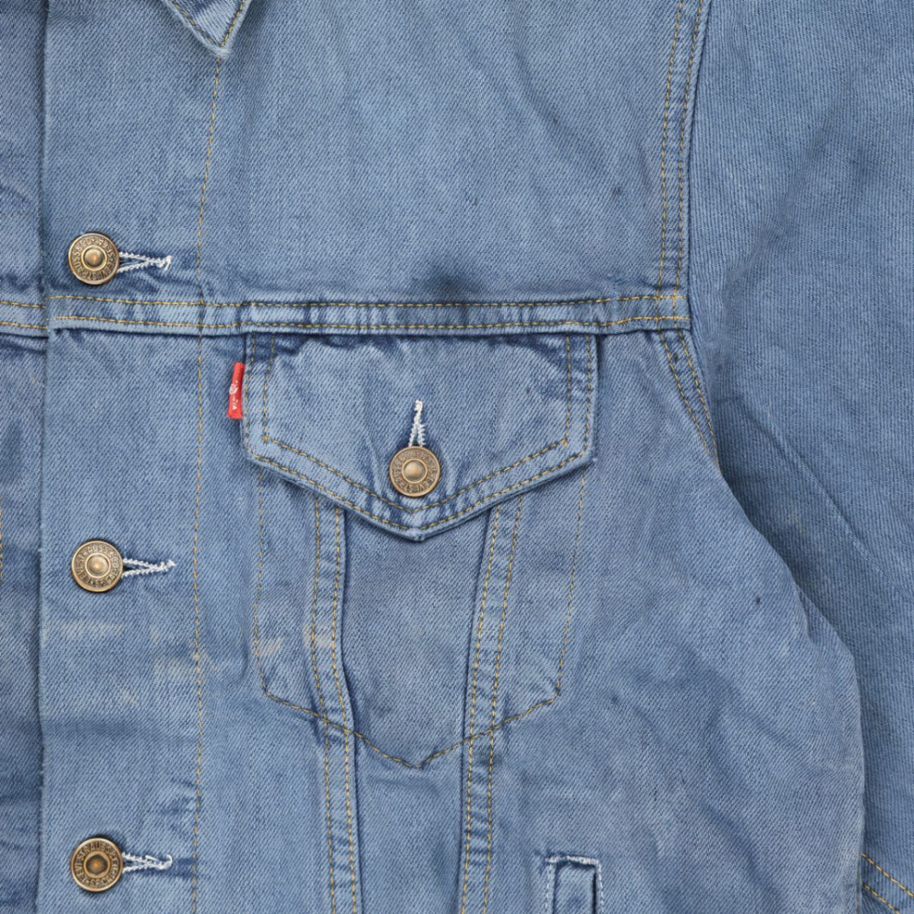 Levi's Vintage Blue Denim Jacket Men's Medium 100% Cotton Collared