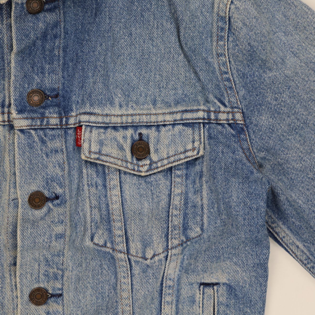 Levi's Vintage Blue Denim Trucker Jacket Size M Cotton