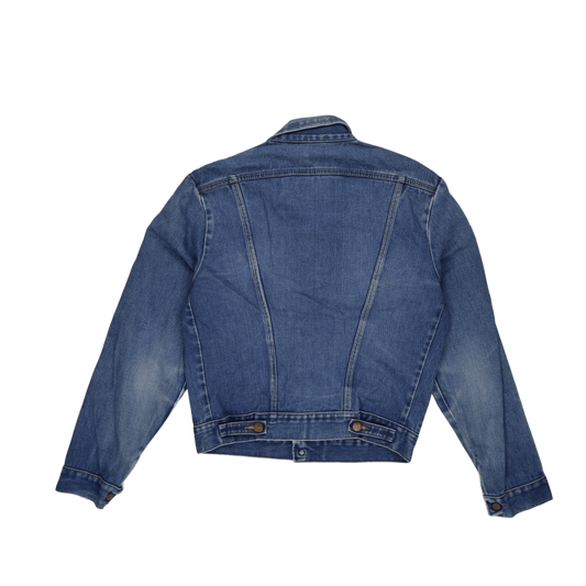 Wrangler Vintage Studded Denim Jacket Blue Size S 100 Percent Cotton Western Style Collared