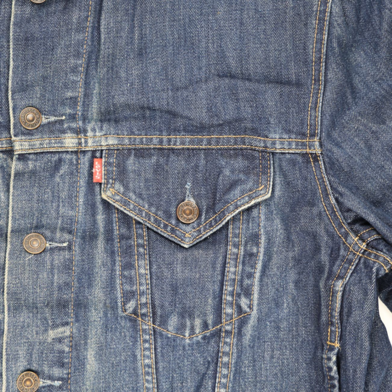 Levi's 70550 Vintage Denim Blue Trucker Jacket Large Cotton